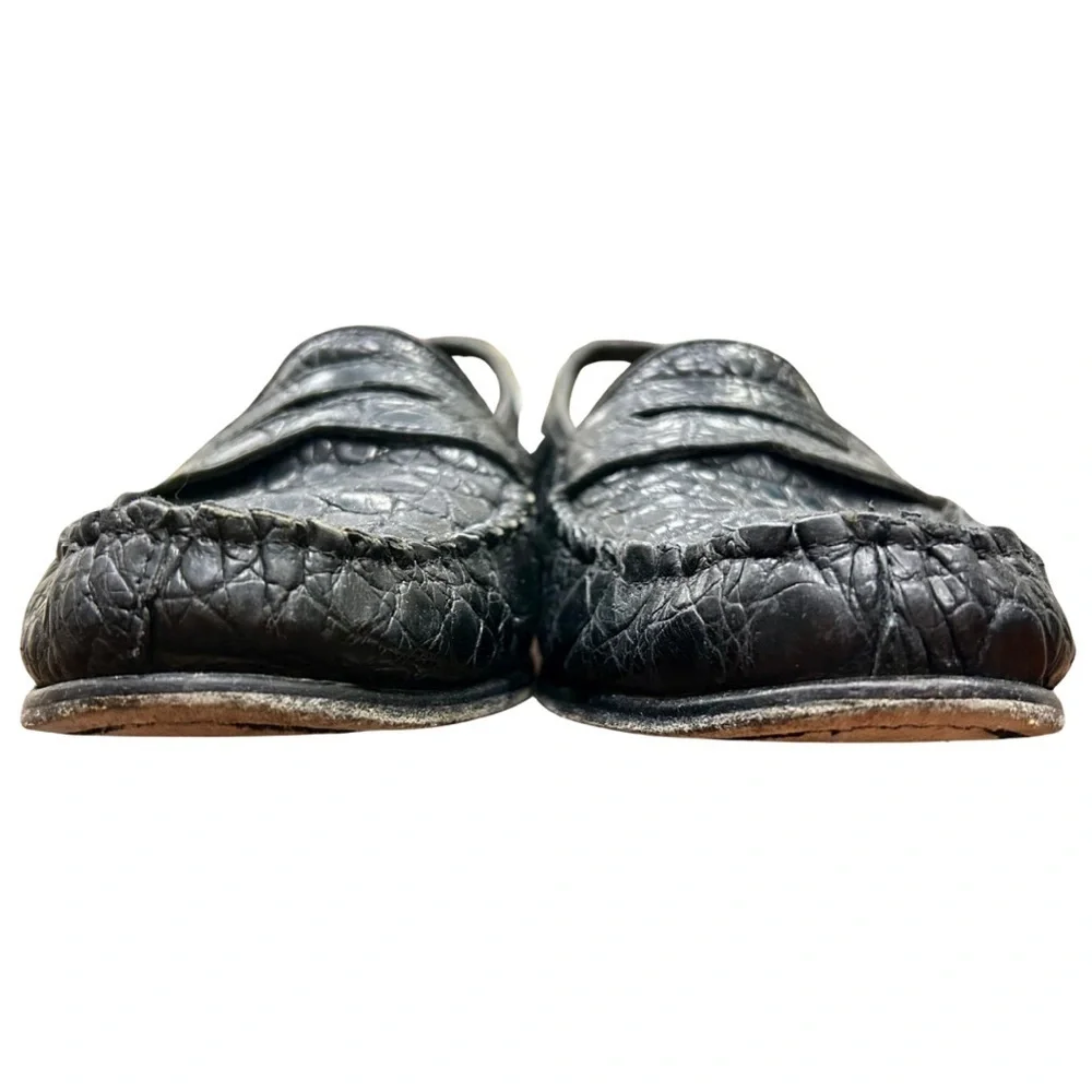 Zelli Genuine Crocodile Loafers | Handcrafted in Italy | Size 10 M